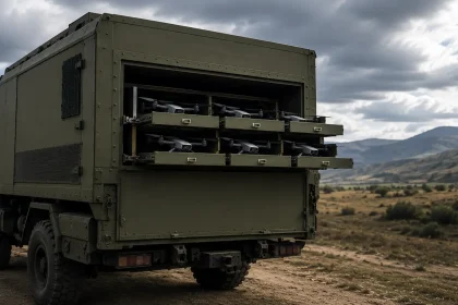 Drone drawers on military vehicles